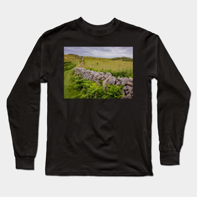 A view from the Welsh Coastal path Long Sleeve T-Shirt by yackers1